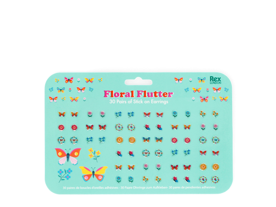 Stick on øredobber (30 par) - Floral Flutter