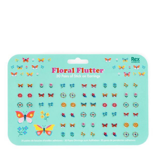Stick on øredobber (30 par) - Floral Flutter