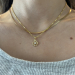 Gull kløver anheng m. cubic zirkonia