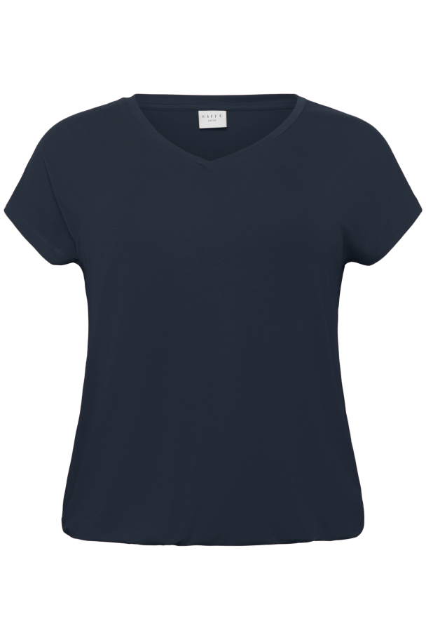 Kaffe Curve Jena t-skjorte med strikk - Image 2