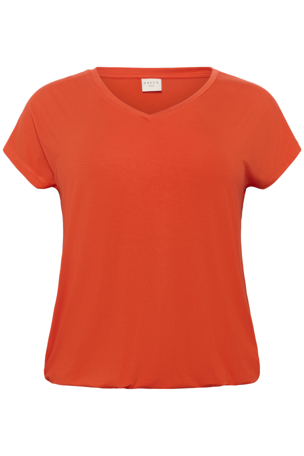 Kaffe Curve Jena t-skjorte med strikk - Image 2