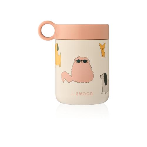 Liewood | Kiani Food Jar - Cats and Dogs/Sandy