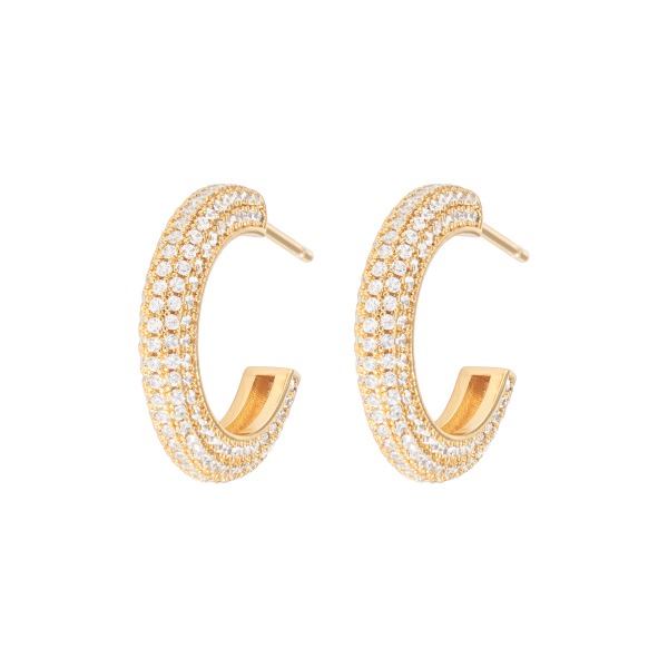 MEDIUM CHUNKY HOOPS WHITE