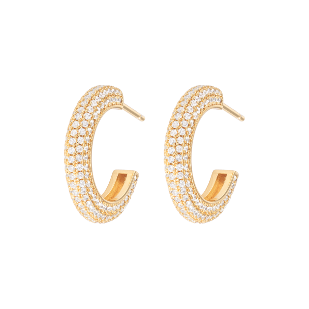 MEDIUM CHUNKY HOOPS WHITE