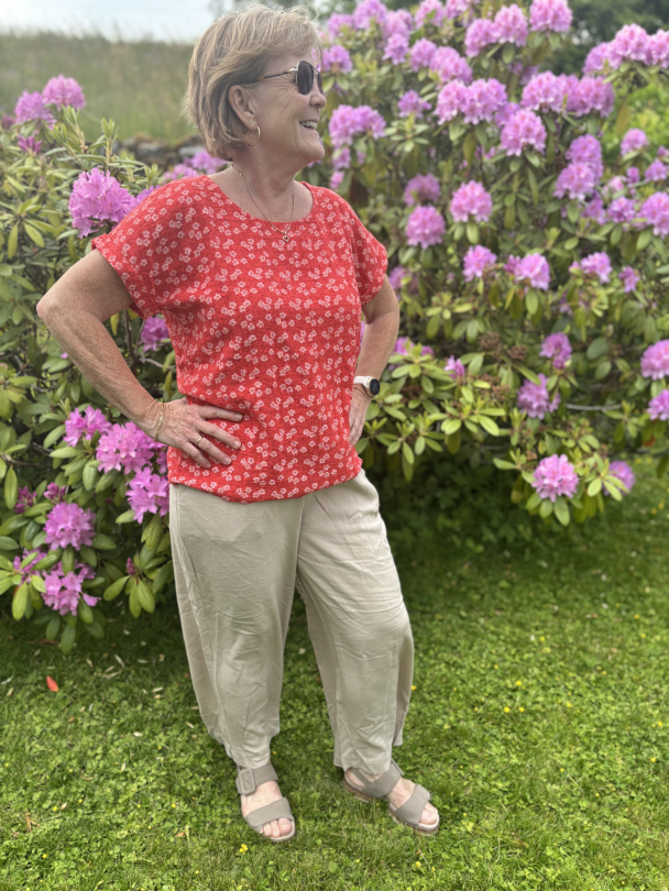 SBalexa T-skjorte Blomster Rød - Image 4