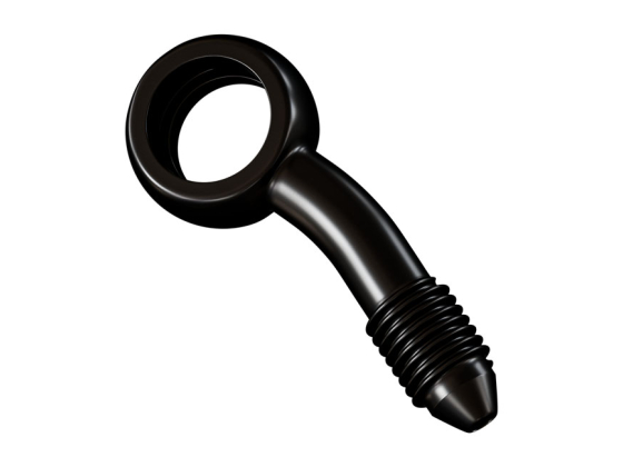 Slimline side banjo bolt 3/8" 20 degrees. Black
