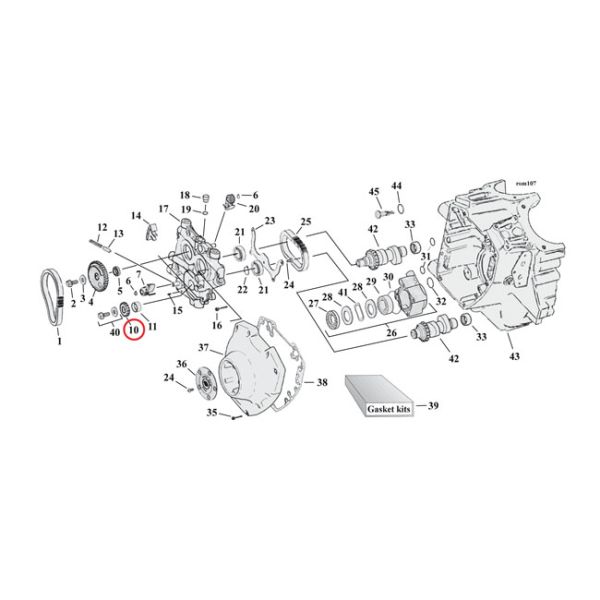 cam drive gear 17T