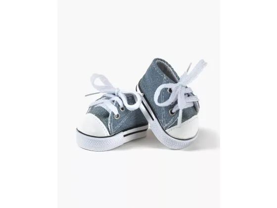 Sko til dukke - Baskets Komvers Denim