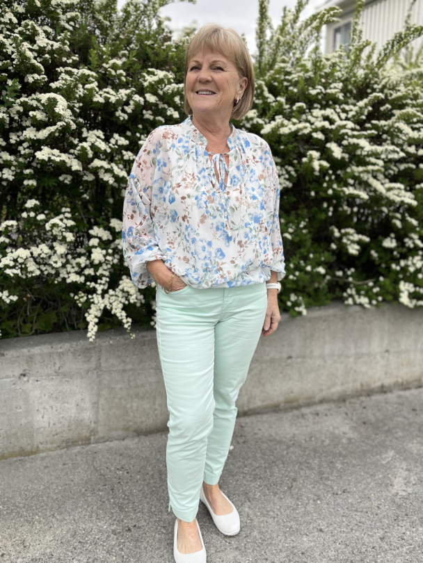 SBLee Bluse Blomster Blå - Image 1