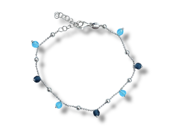 Armbånd m. blå steiner