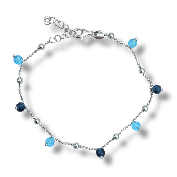 Armbånd m. blå steiner