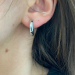 Rhodinerte øreringer 3,5mm x 17,6mm