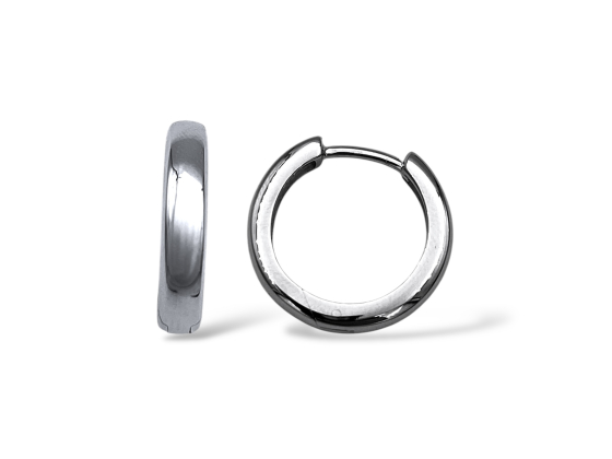 Rhodinerte øreringer 3,5mm x 17,6mm