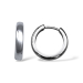 Rhodinerte øreringer 3,5mm x 17,6mm