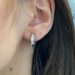 Rhodinerte øreringer 3,5mm x 17mm