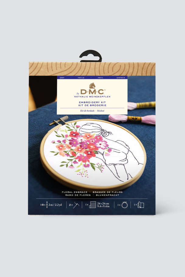 DMC DESIGNER COLLECTION BRODERI-KIT FLORAL EMBRACE - Image 1