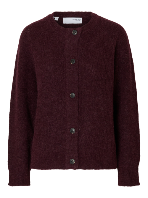 Lulu Knit Short Cardigan - Fig/Melange