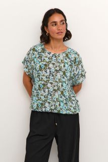 KAamber SL Printed Bluse Grønn