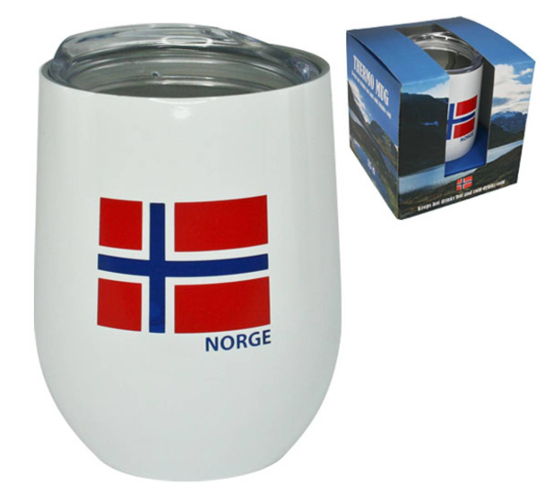Termokopp hvit med flagg  - Image 2