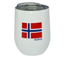 Termokopp hvit med flagg 