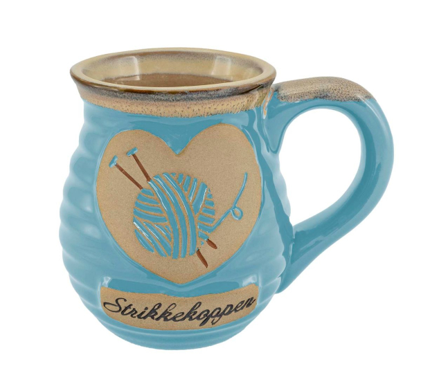 Strikkekoppen, himmelblå