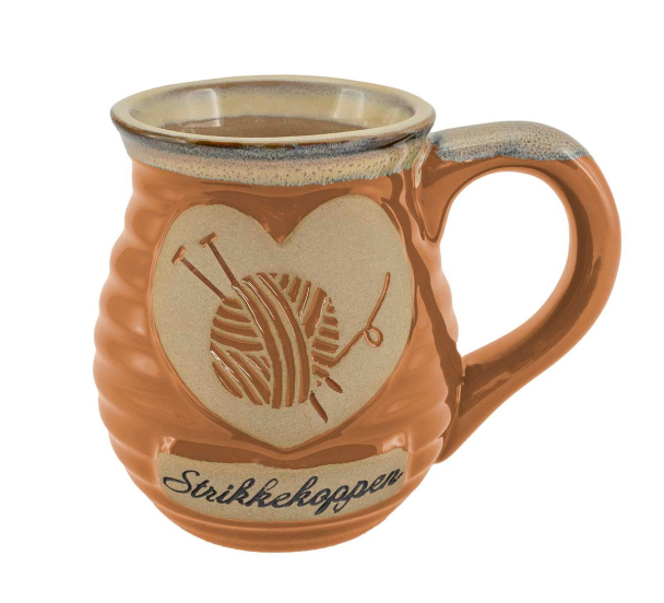 Strikkekoppen, honningbrun