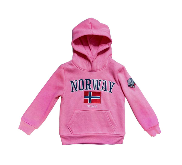 Hettegenser til barn, Norway, rosa 