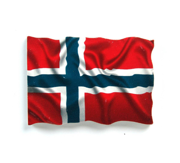 Magnet, norsk flagg 3D 