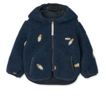 Liewood | Mara Pile Jacket Ears - Rocket/Classic Navy/Embroidery