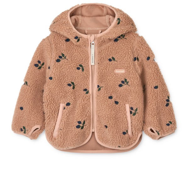 Mara Pile Jacket Ears - Berry/Pale Tuscany/Embroidery - Image 1