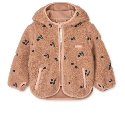 Liewood | Mara Pile Jacket Ears - Berry/Pale Tuscany/Embroidery