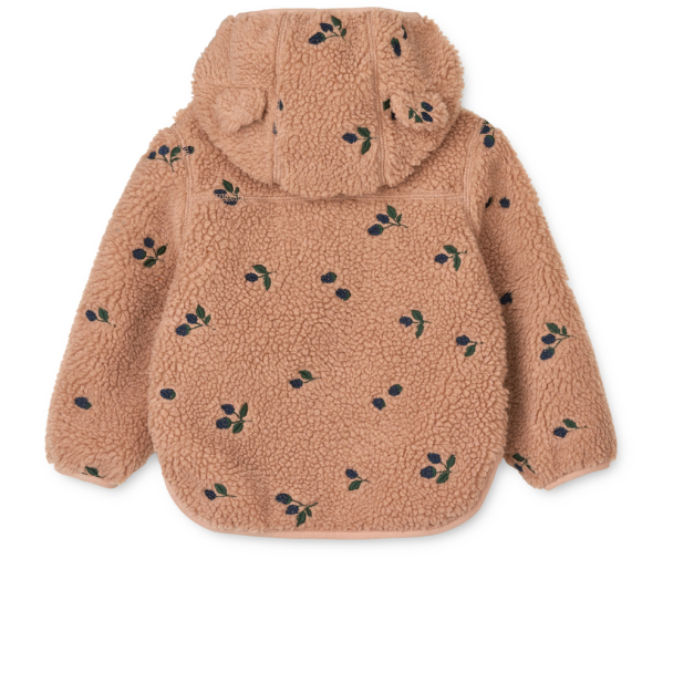 Mara Pile Jacket Ears - Berry/Pale Tuscany/Embroidery - Image 2