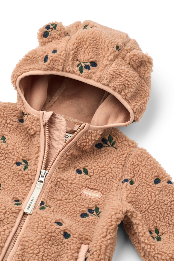 Mara Pile Jacket Ears - Berry/Pale Tuscany/Embroidery - Image 3