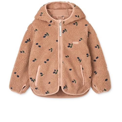 Liewood | Mara Pile Jacket - Berry/Pale Tuscany/Embroidery