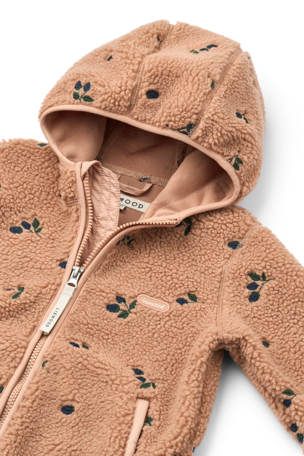 Mara Pile Jacket - Berry/Pale Tuscany/Embroidery - Image 3