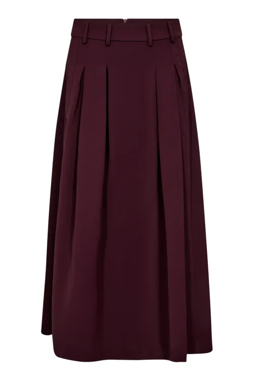 Anya Pleat Skirt           |               Anya Winered Pleat Skirt fra Co´Couture