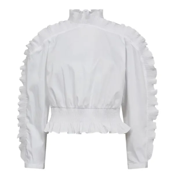 Sanna Ruffle Smock Blouse        |             Sanna Ruffle Smock Blouse fra Co´Couture