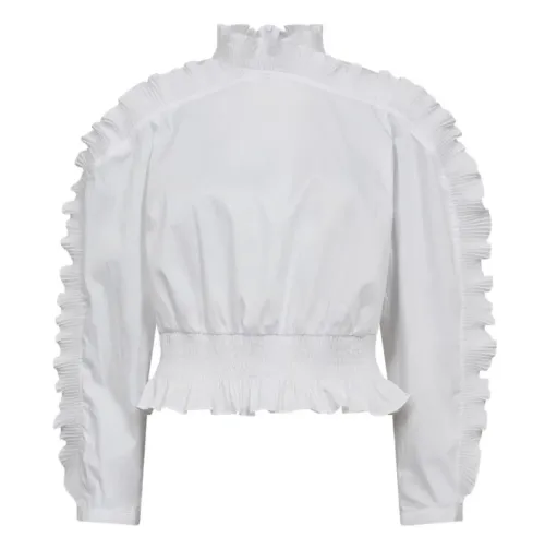 Sanna Ruffle Smock Blouse        |             Sanna Ruffle Smock Blouse fra Co´Couture
