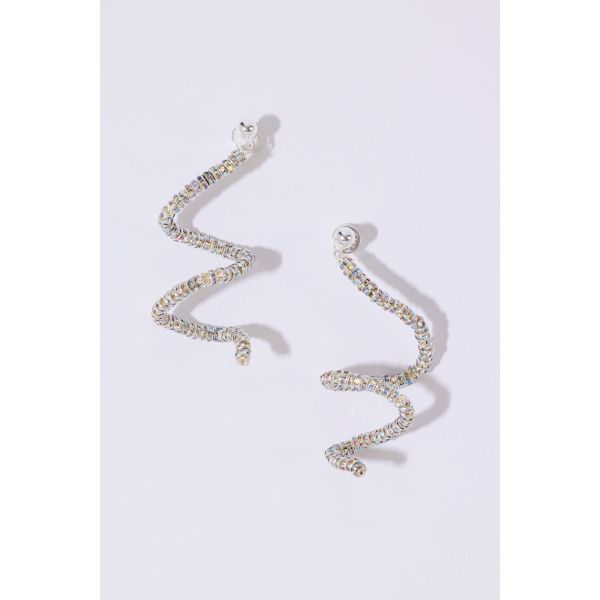 SKINNY VIPER EARRINGS SILVER