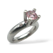 Klosterfoss Vintage - Sølv ring m. rosa zirkonia 925