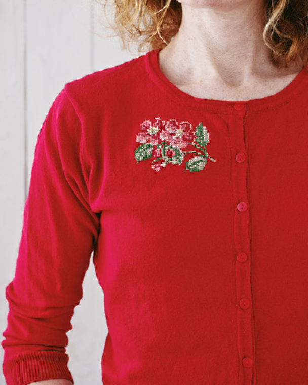 Permin Motiv på vannoppløselig stramei - Blomster