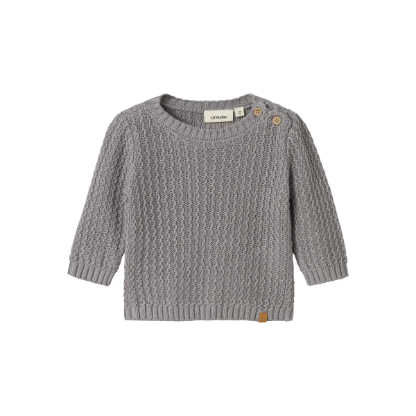 Kanto Knit Sweater, Ultimate Grey - Lil' Atelier