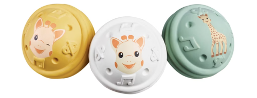 Sophie la girafe | Baller i naturgummi, 3 stk