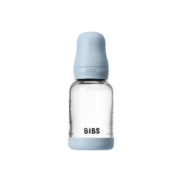 Glass Baby Bottle Latex 120 ml  - Baby Blue - Image 3