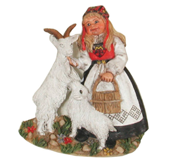 Magnet, jente med to geiter