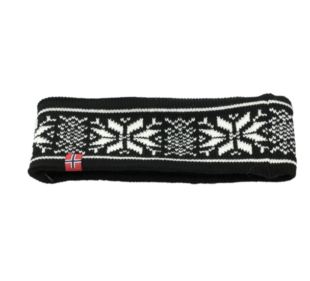 Pannebånd, Stjernemønster, sort/hvit