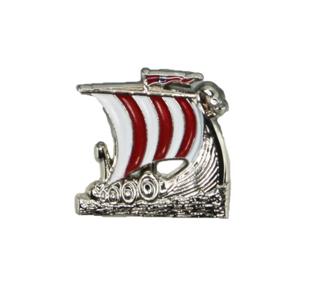 Pin med vikingskip 