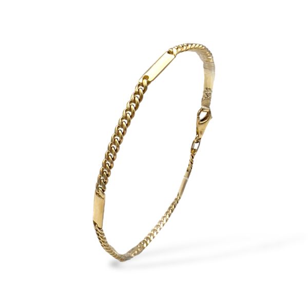 Klosterfoss Vintage - Armbånd, panser med plateledd 375, 3,8mm