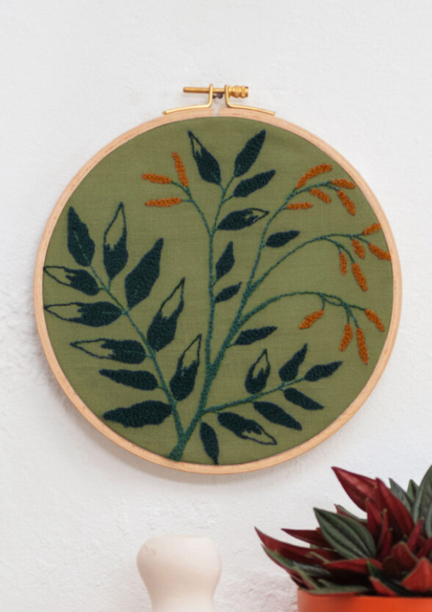 DMC Eco Vita Hemp Broderistoff – Khaki- farge 4191 - Image 3