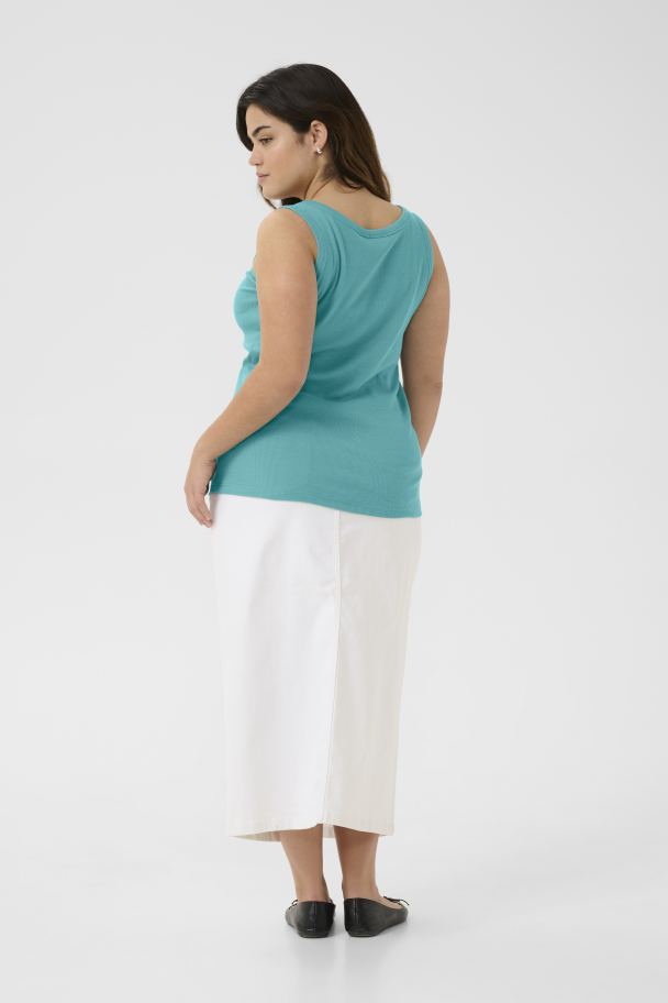 Kaffe Curve Carina tank top i ribbestrikk - Image 2